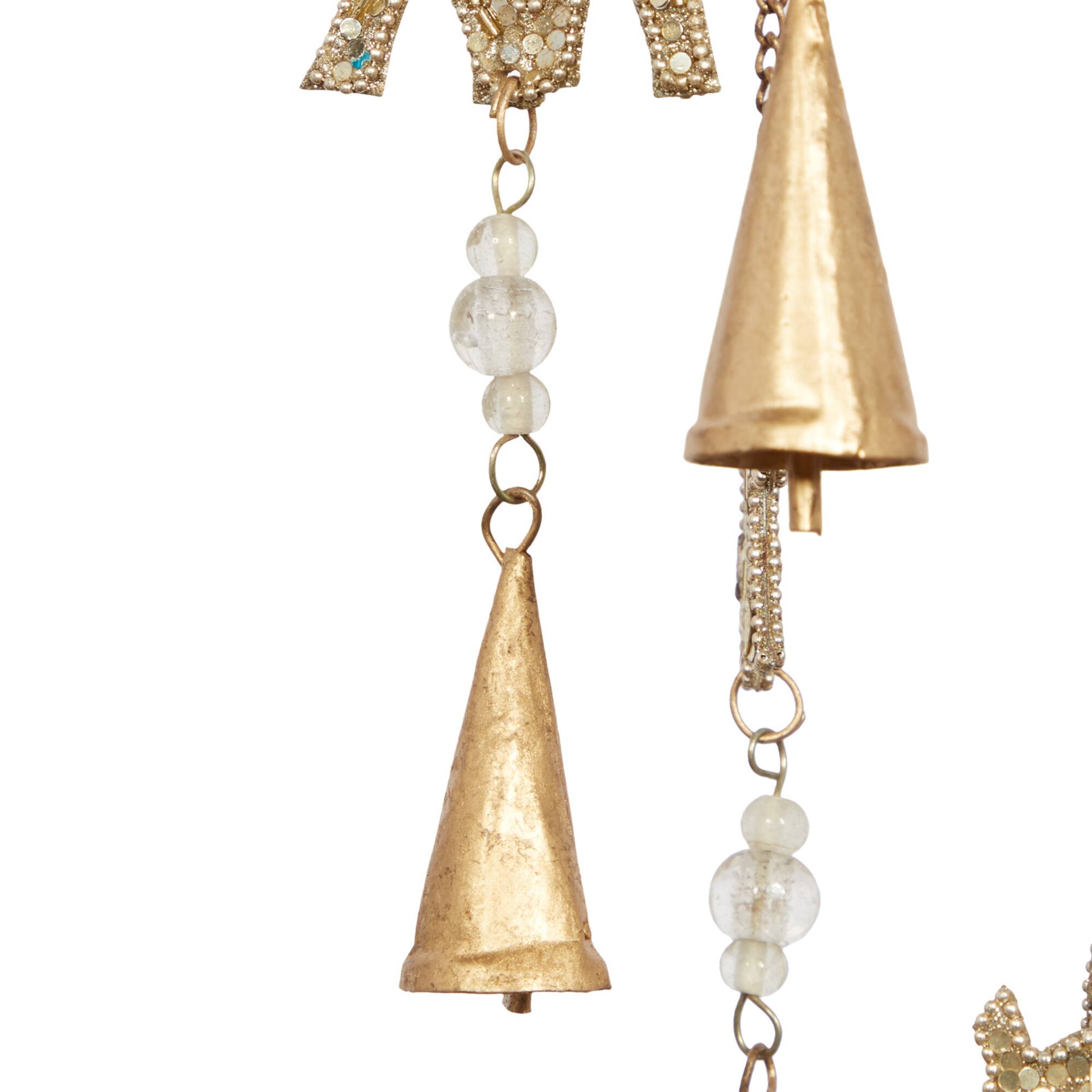 39" Gold Metal Elephant Eclectic Windchime